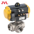 wafer  Gas , liquid 4 inch flange pneumatic three-way ball valve